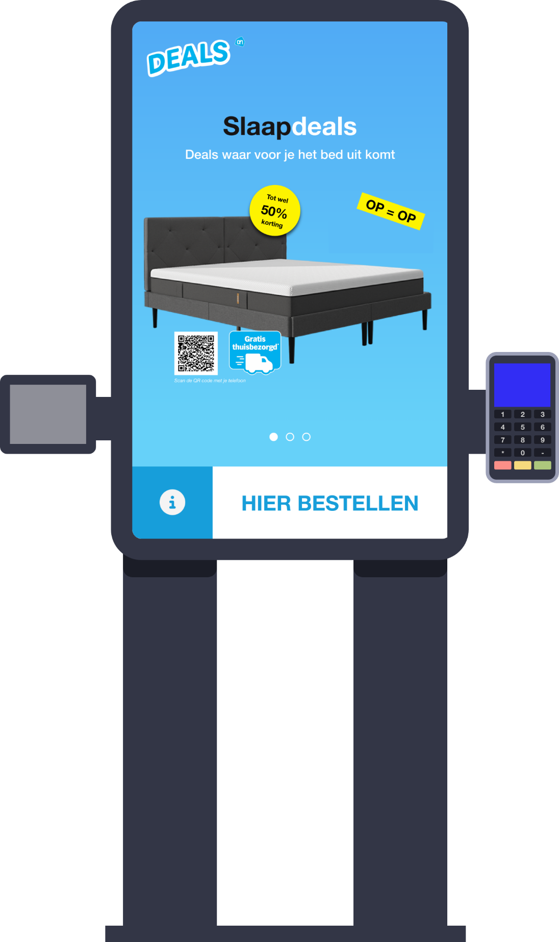 AH order kiosk, my solution to promoting Albert Heijn deals while working on a paperless store!